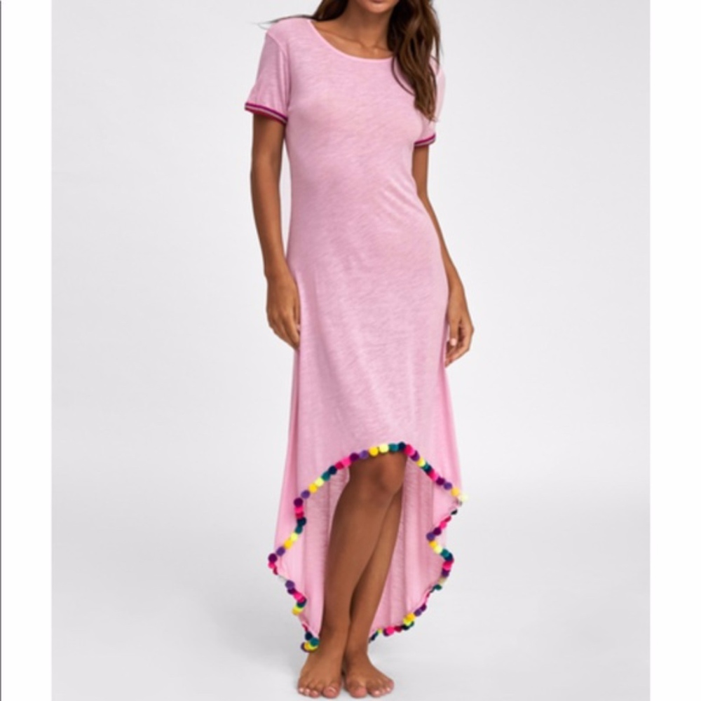 Vanessa Dress High Low Crew Neck T-Shirt Dress